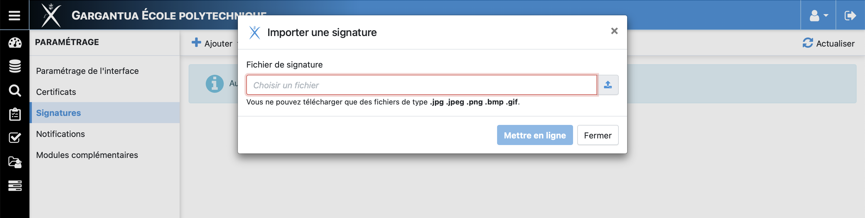 Importer signature